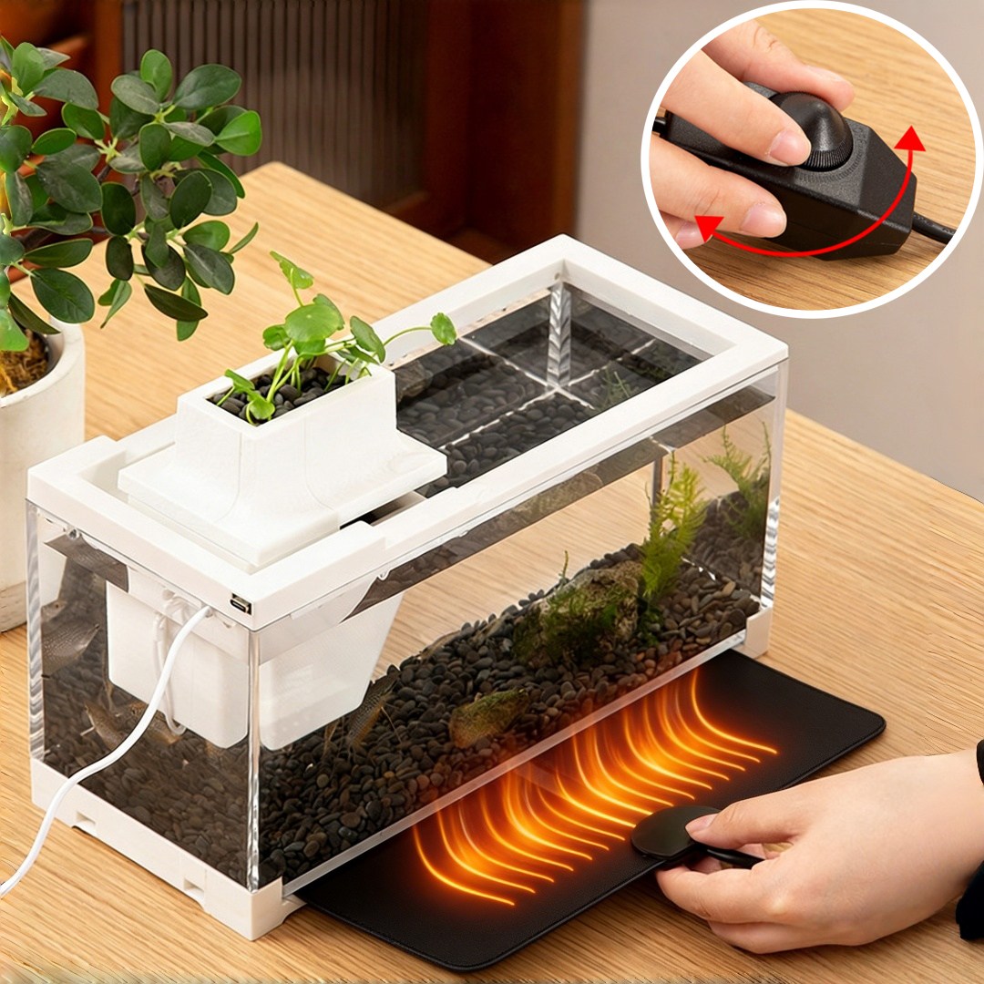 Mochae 열대어 생태 어항 스마트 수족관 열대어 일체형 어항 자동순환 산소공급 여과 어항 LED조명 수족관 자동순환 무소음 펌프 어항 입문자용 풀세트 어항, 1세트, 흰색 44,920원