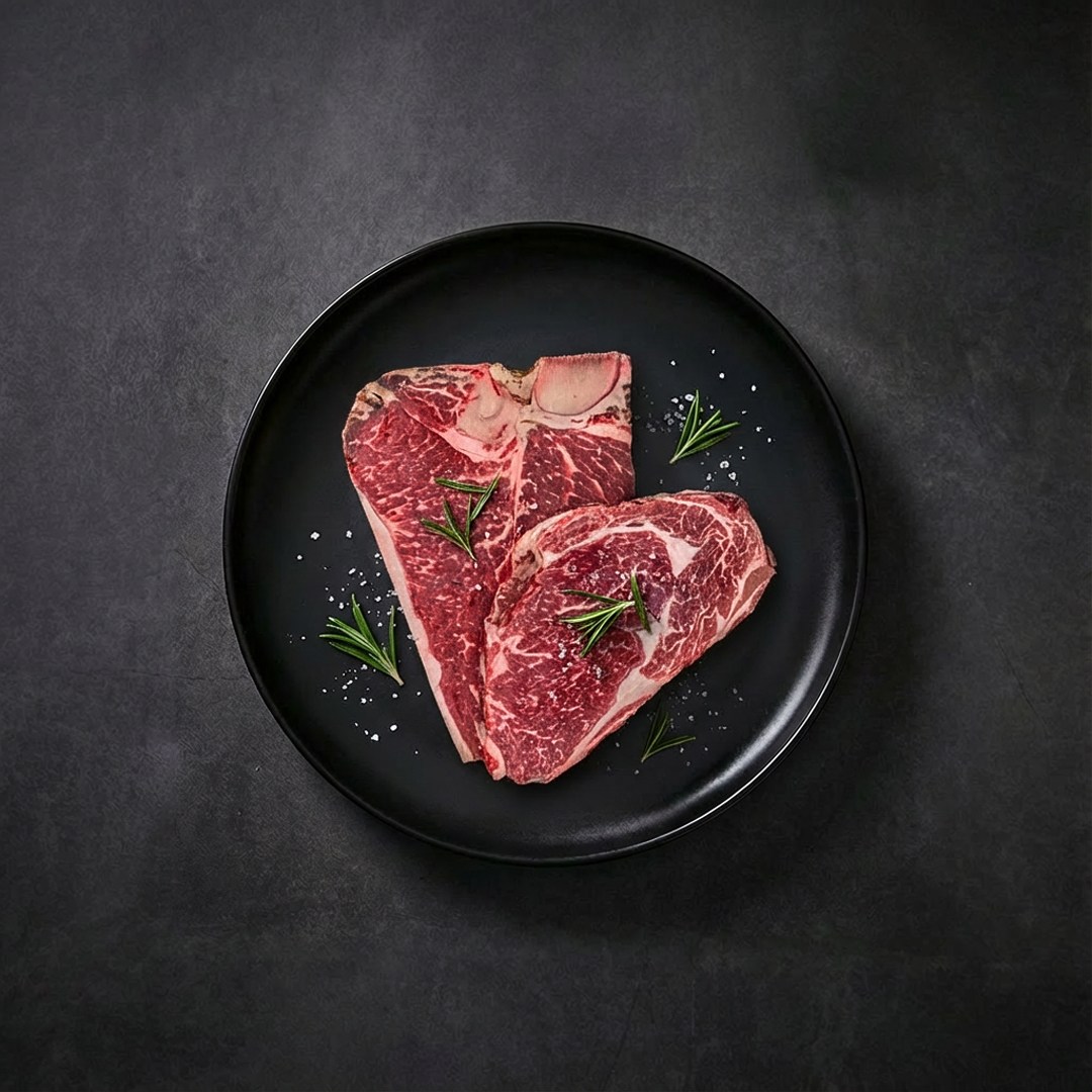 [에이징크래프트] 한우 드라이에이징 숙성 티본/등심 스테이크 세트 700g (티본 400g + 등심 300g) 89,900원