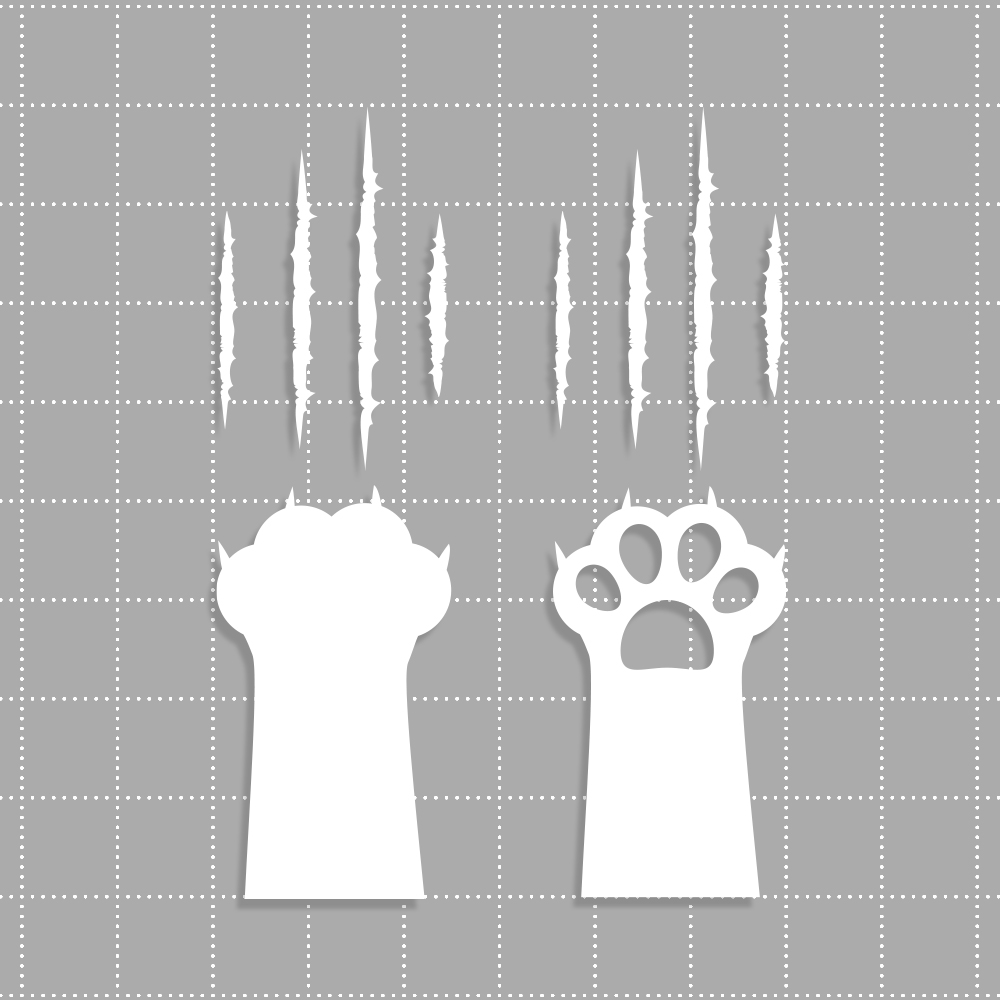 에캄 고양이 발톱 자동차 스티커 6,000원