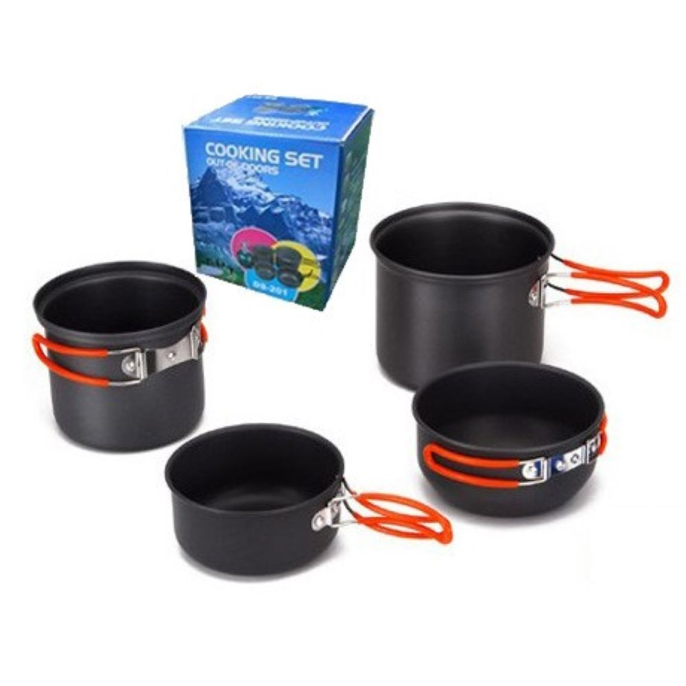 SMABAT 캠핑 코펠세트 1~2인용 캠핑용 냄비세트 아웃도어 코펠 캠핑용품 오렌지 그린, 현재가 20,900원