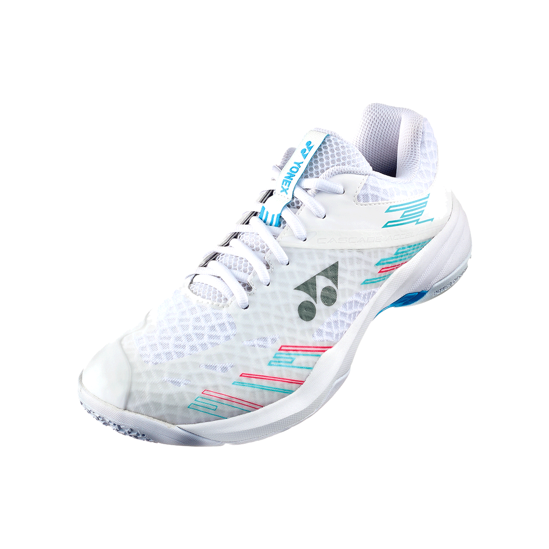 요넥스 배드민턴화 캐스케이드 엑셀 악셀 2025년형 와이드형 화이트 스카이블루 SHB-CA1WEX ACCEL 116,000원