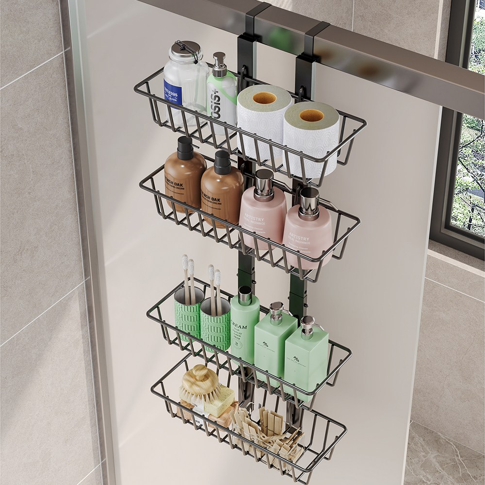 다기능 문걸이 수납선반 욕실 침실 베란다 수납선반, 1개, 순흑색 22,980원