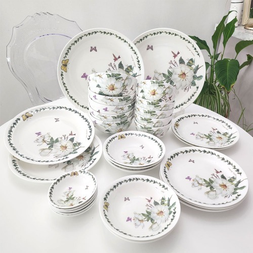 목련 그릇세트 29p /공기 대접 찬기 쿠프 접시 도자기  집들이 신혼 159,000원