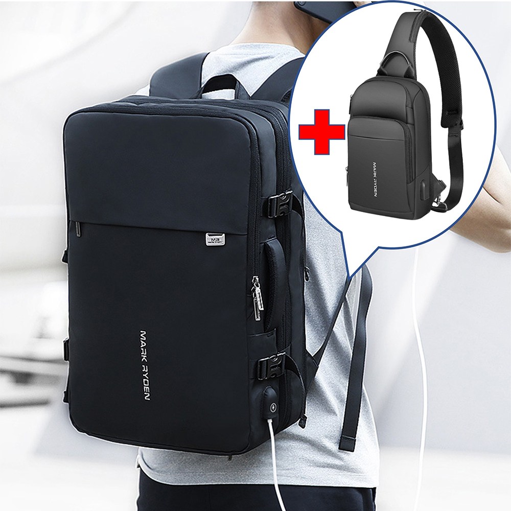 마크라이든 남자백팩+크로스백 세트 노트북백팩 비즈니스 17인치 확장형 방수형 69,000원