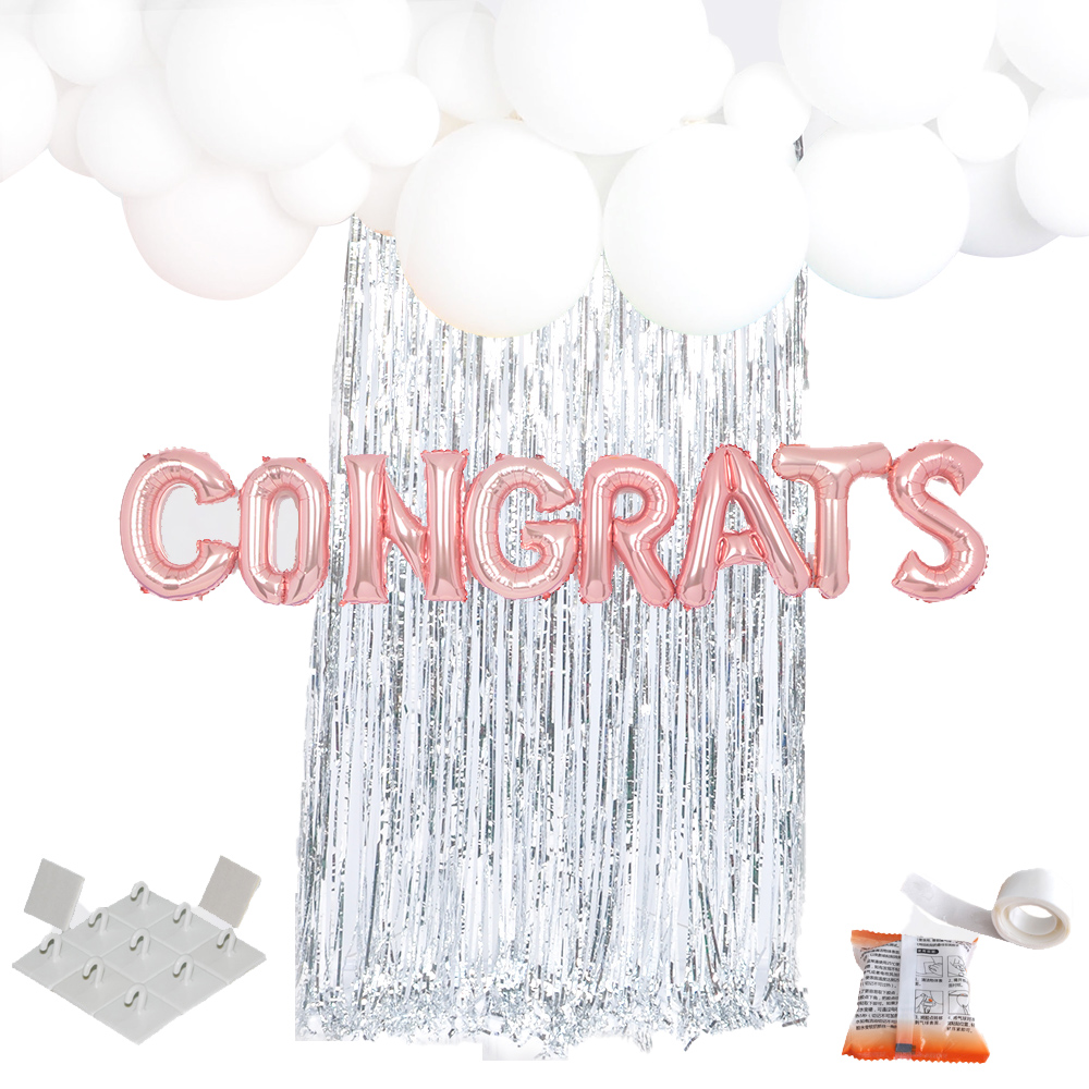 파티쇼 메세지은박 축하로즈골드 커튼실버 클라우드풍선세트 23,550원