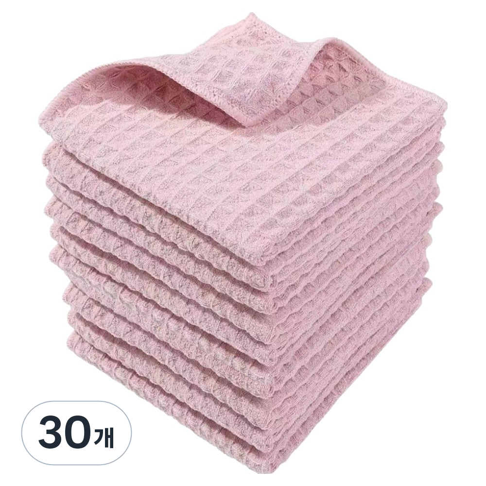 솔브리빙 와플 물기제거 극세사 행주 핑크 23,700원