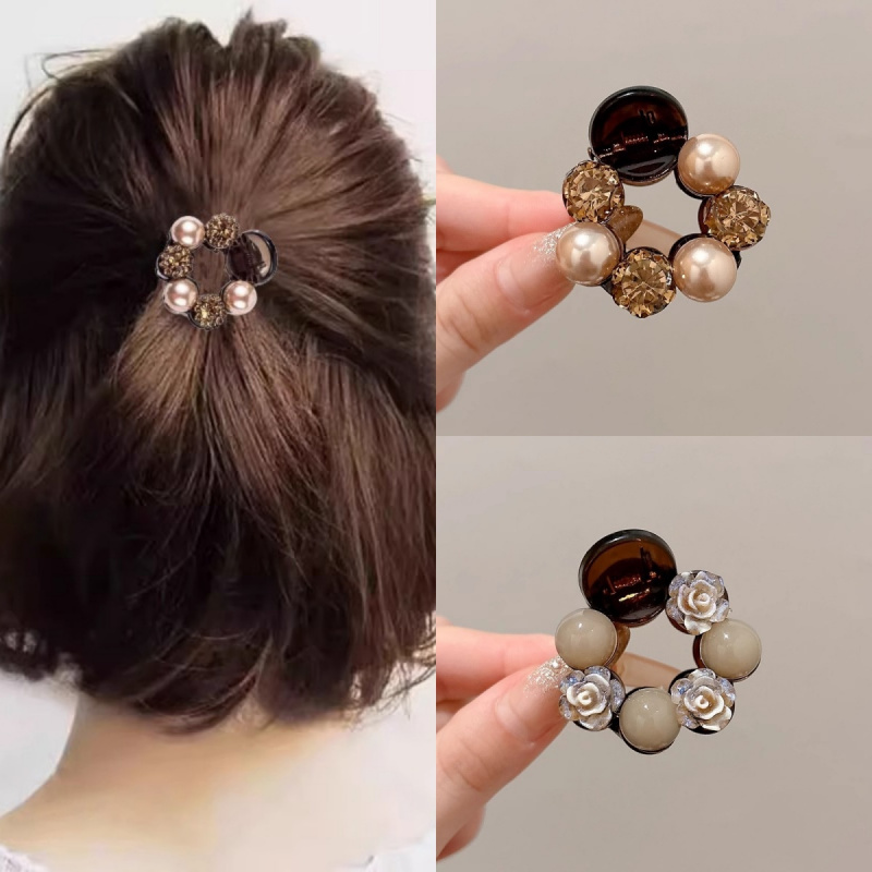 ZMBIRD 2종 진주 큐빅 플라워 집게핀 N96 8,800원