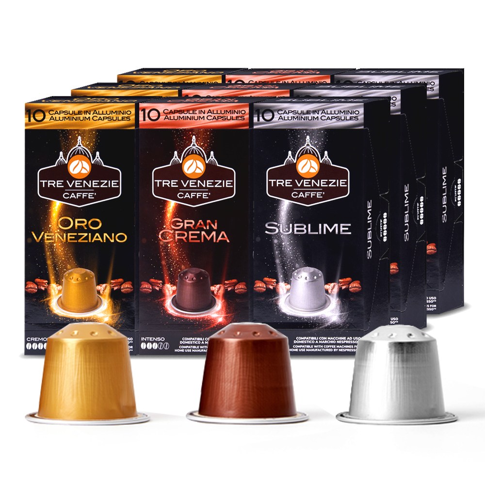 트레베네치아 네스프레소호환 캡슐커피 알루미늄 3종 90캡슐, 9박스, 10개입 39,900원