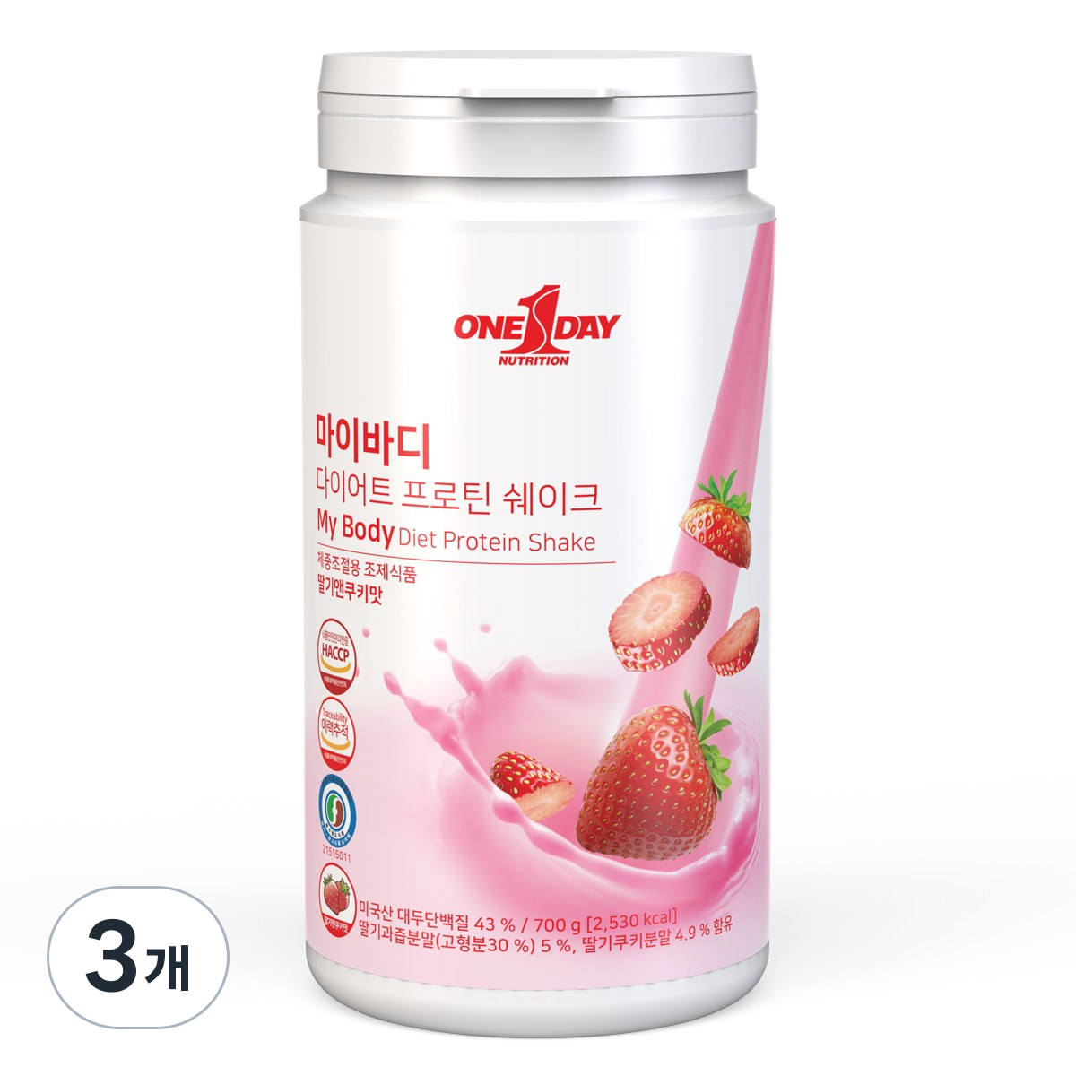 원데이뉴트리션 마이바디 다이어트 프로틴 쉐이크 딸기앤쿠키맛 53,400원