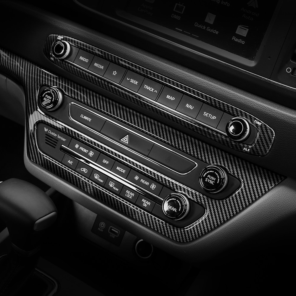 더블랙 호환 더뉴 올뉴 카니발 리무진 실내 튜닝 용품 센터페시아 상단 하단 커버 카본 몰딩 46,500원