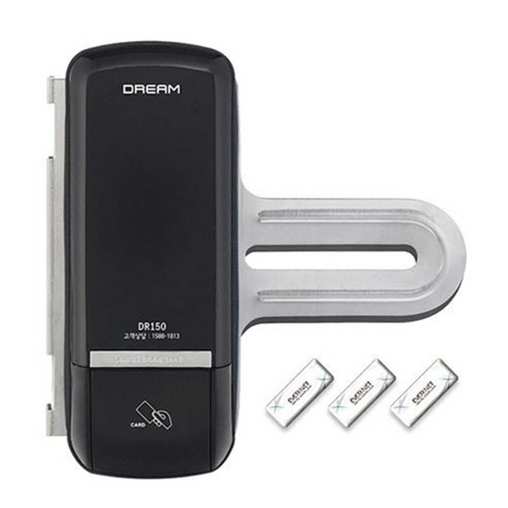 글라스DR150GS 단문 유리문용 카드키3개 강화유리문 도어락 출입통제, DR150GS, 고객직접설치 65,000원