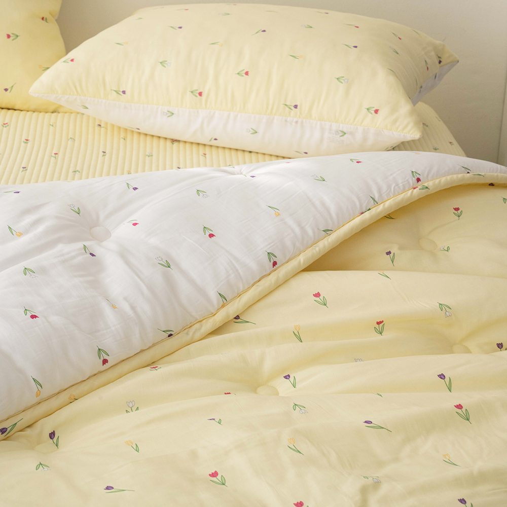 쿠에뜨 사계절이불 모달 플라워패턴 튤립 SS 알러지케어 스프레드이불 171,700원