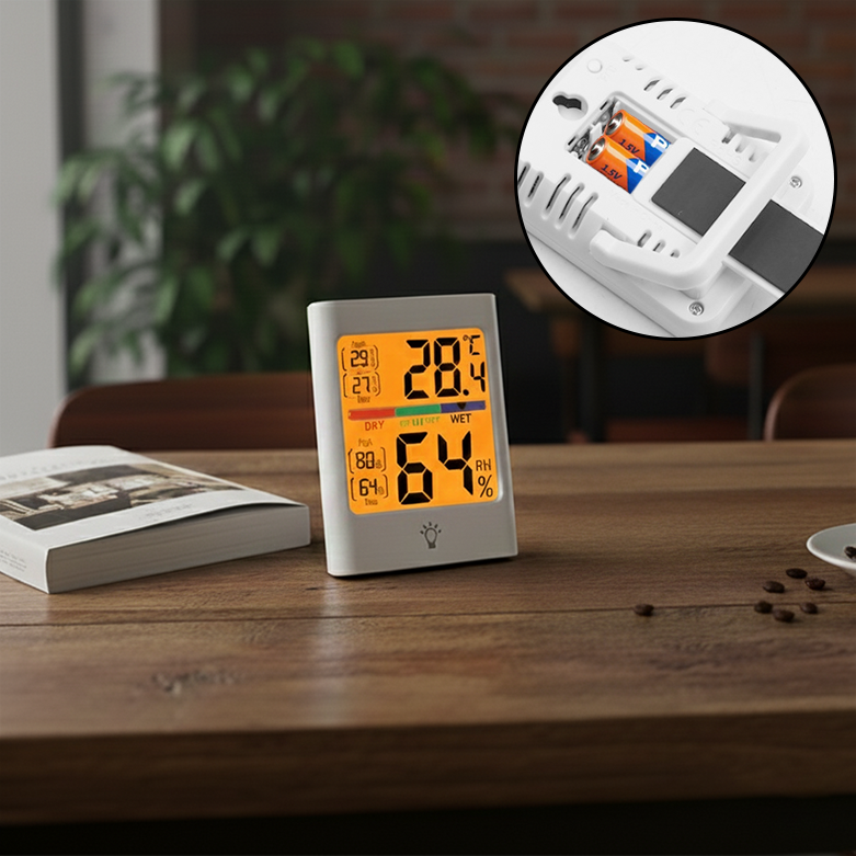 치트몰 백라이트 디지털 자석 온습도계, 화이트, 1개 9,200원