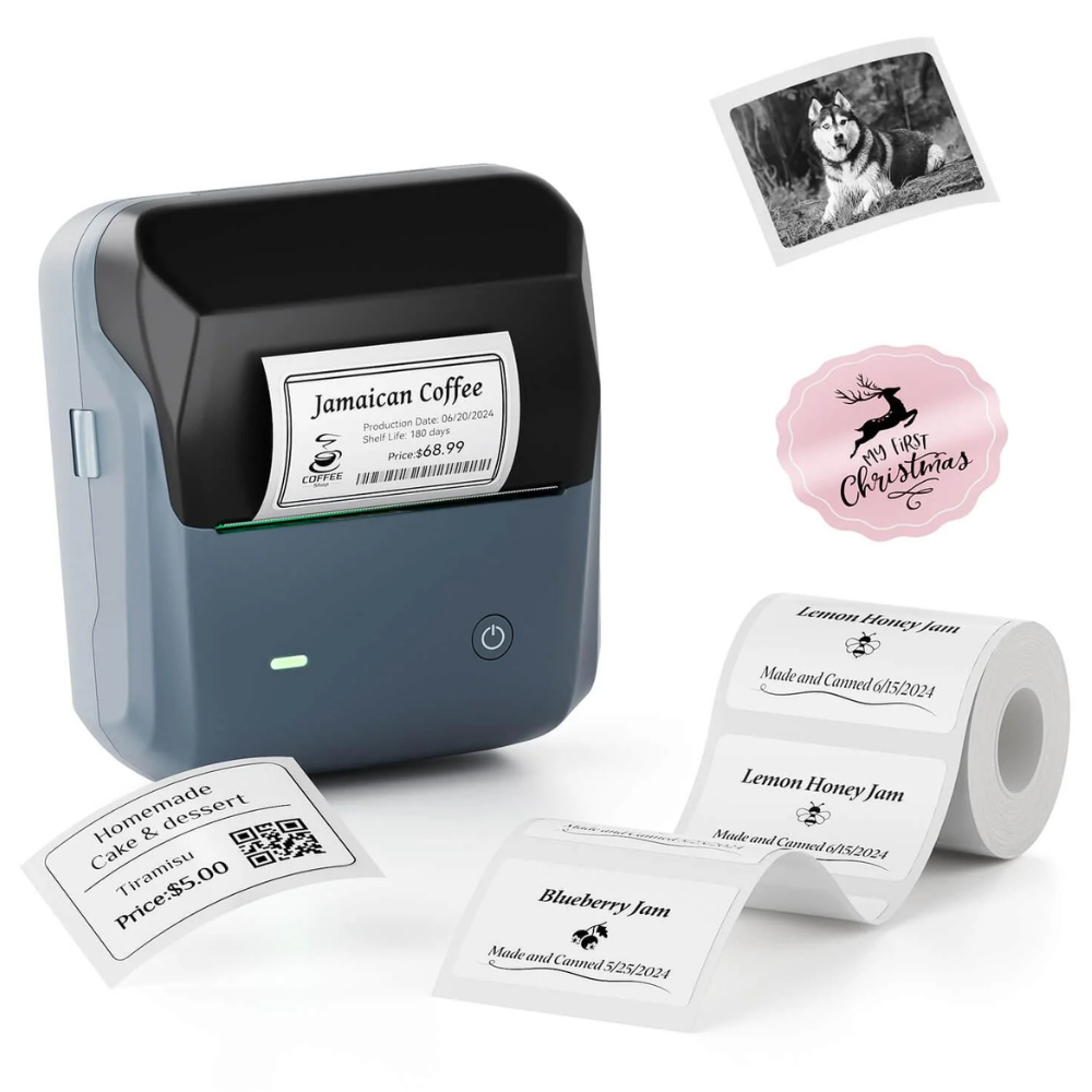 Niimbot B31 와이드 라벨프린터 님봇라벨기, 1개, B31 블루+사각화이트 70x80 89,000원