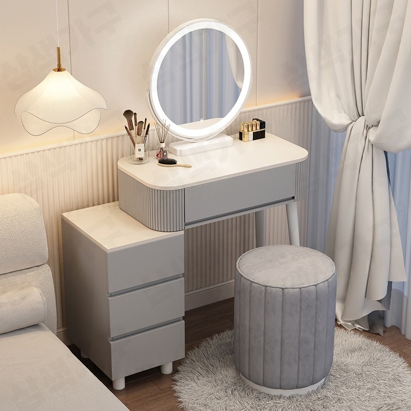 삼색가구 미니 화장대소형다용도조명거울LED스트립좌식화장대세트의자포함 수납장 (방문 설치 서비스) 218,000원