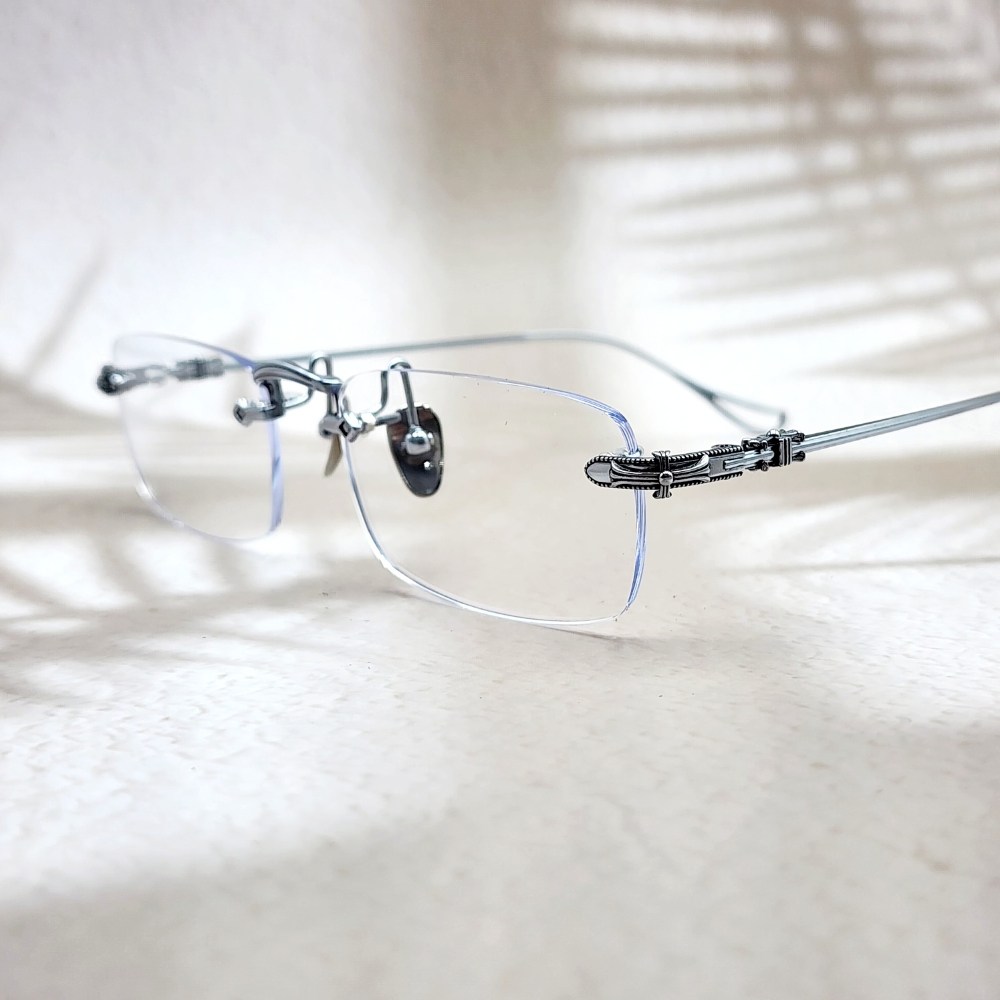 글라스렌 긱시크 티타늄 무테안경 남자 여자 금테 은테 투명 안경 라운드사각 블루라이트차단안경테 TGL05 44,900원