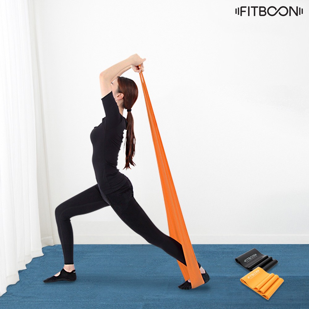 핏분 라텍스밴드 스트레칭 단계별 필라테스 요가 스트레칭 홈트 고무 헬스 운동 밴드, 1개 5,400원