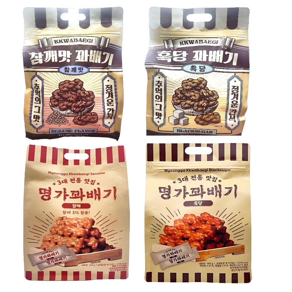 맛있는 꽈배기/과자/낱개포장/휴대과자, 1개, 명가꽈배기 흑당 7,500원