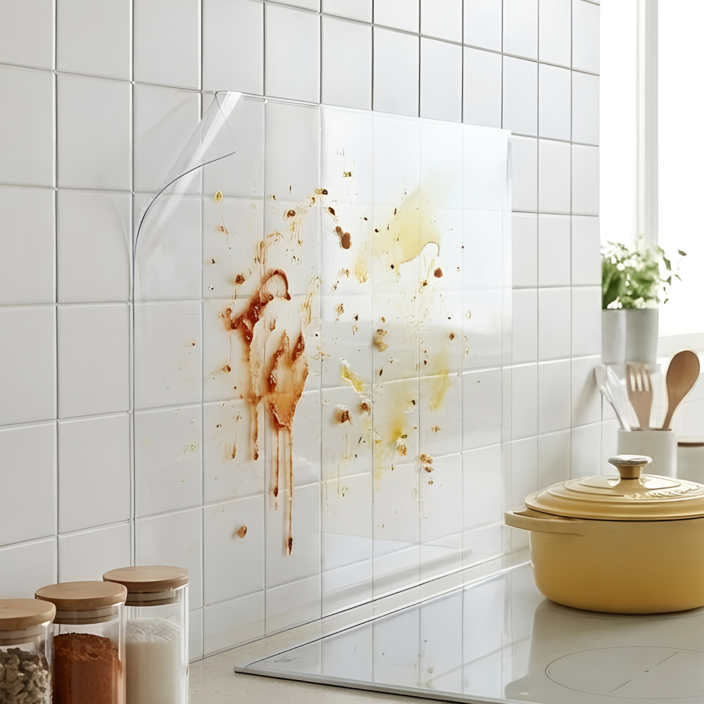 쿠말 무점착 오염 방지 주방 타일 필름 시트 투명 60cm x 10m 9,330원