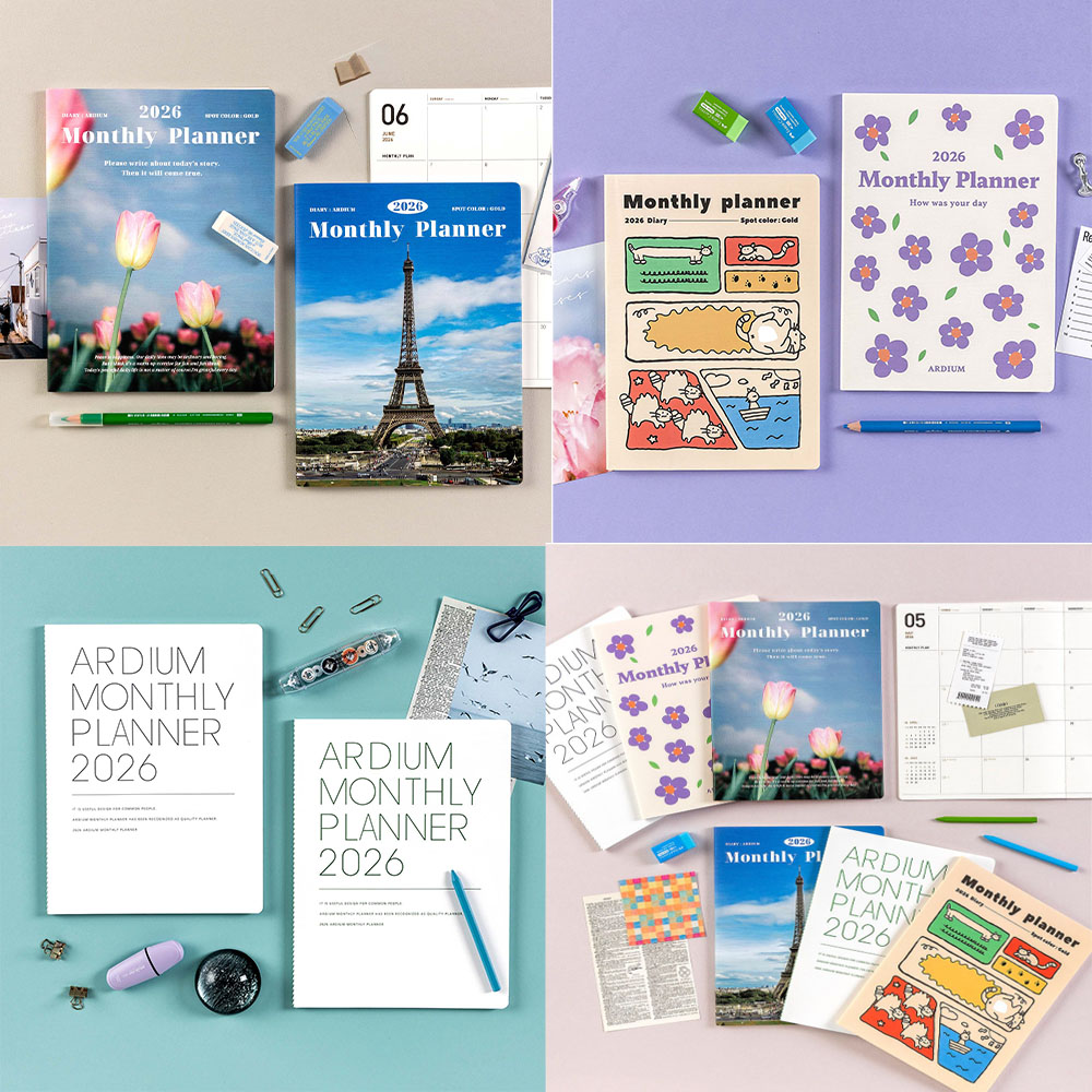 2026 다이어리 ARDIUM 먼슬리 플래너L 2개 일정 계획 감성 일기장 빅사이즈 리틀하우스마켓 LHCUDI0019 16,940원
