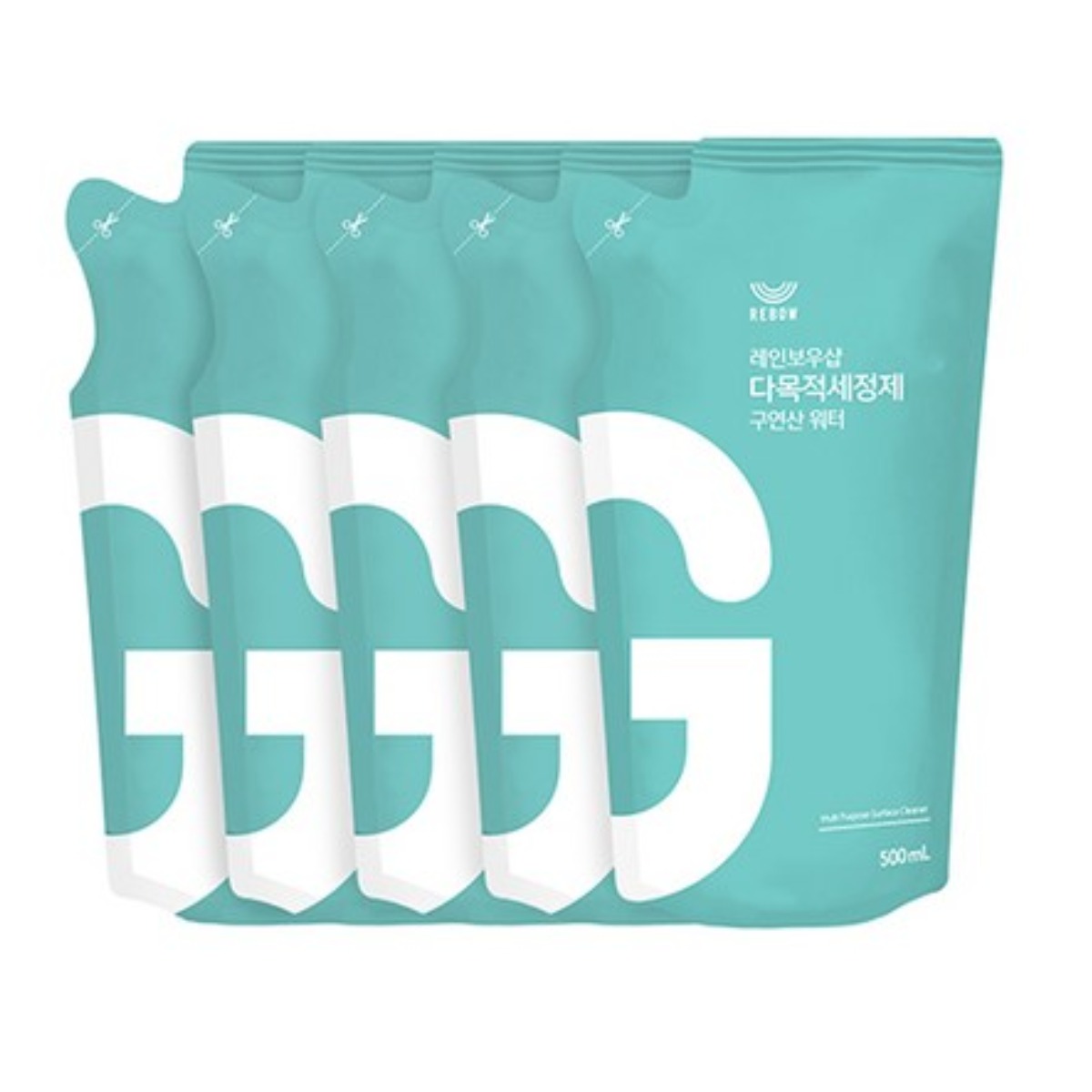 리보우 다목적세정제 구연산 워터 리필 5개, 2.5L, 1세트 16,000원