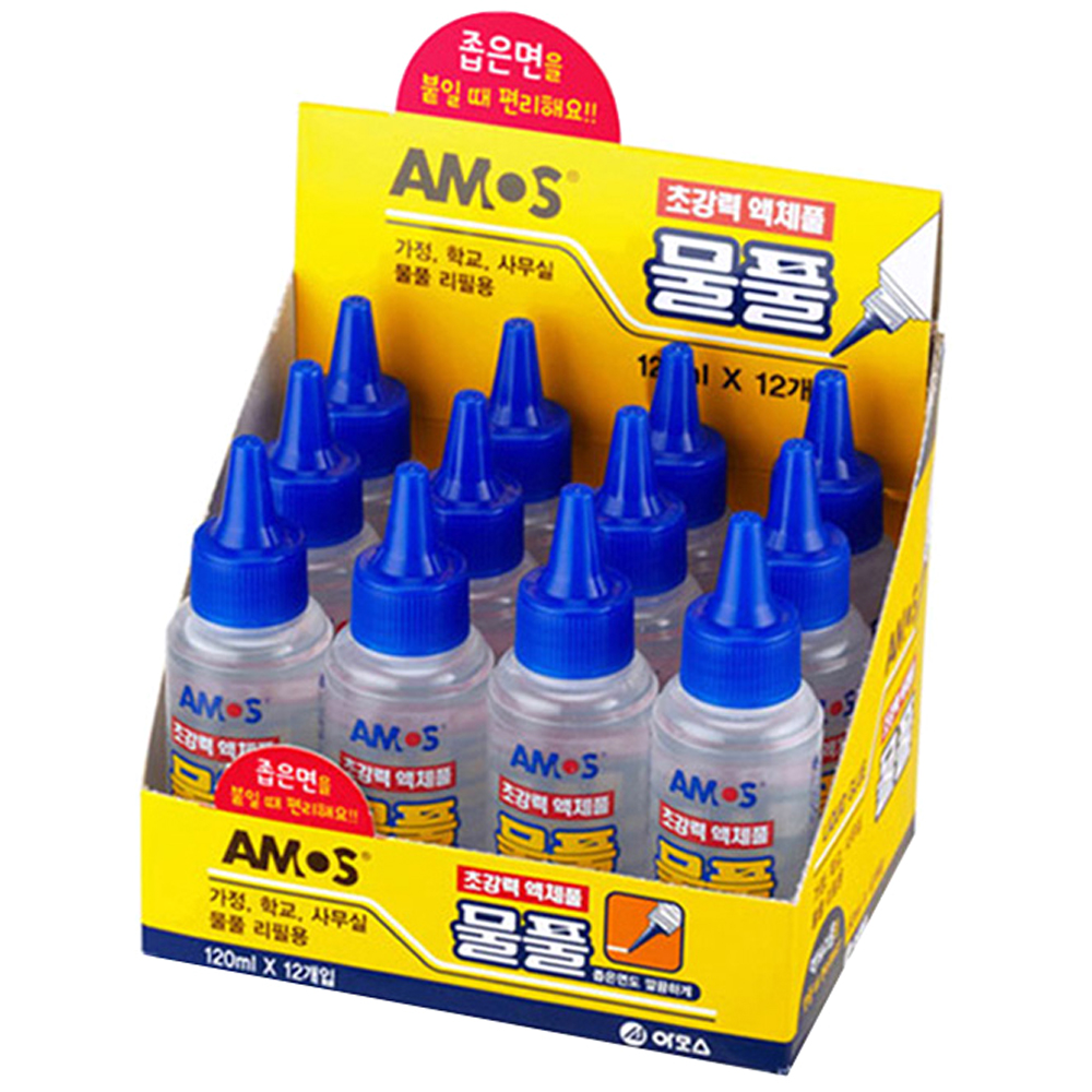 아모스 초강력 액체풀 물풀, 120ml, 12개 18,000원