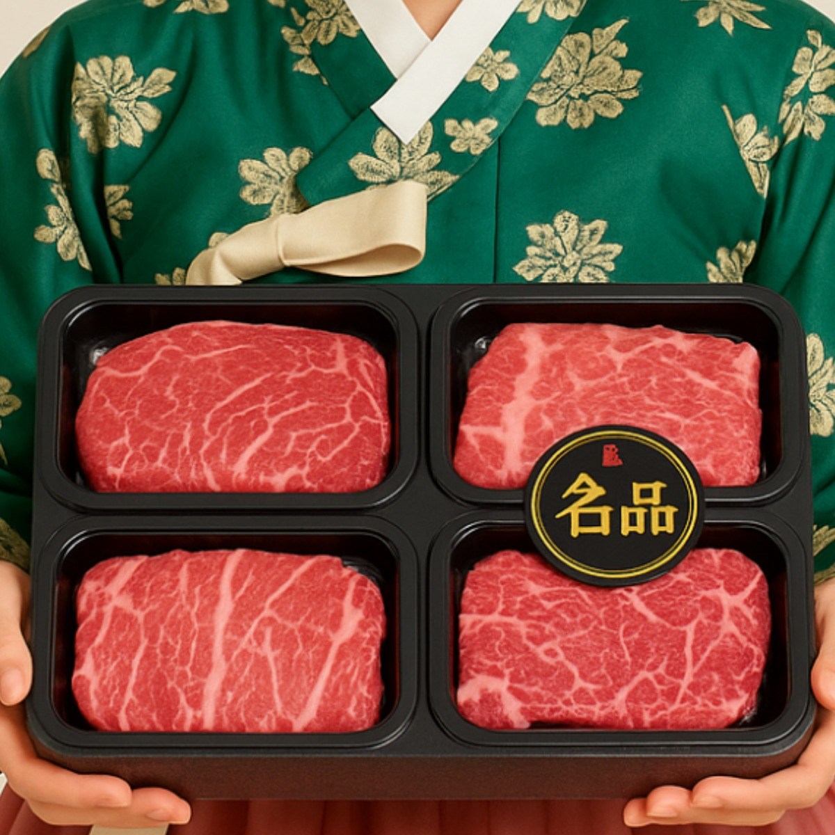 3대째 한우선물세트 1++ 투뿔 소고기 구이용 최고급 5호 한우 셀렉션 1kg (등심400g/ 갈비200g/ 업진200g/ 특수200g), 1세트 229,800원