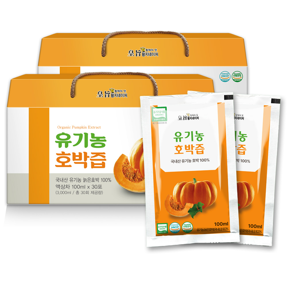 황지네이처 국내산 유기농 호박즙, 60개, 100ml 55,600원
