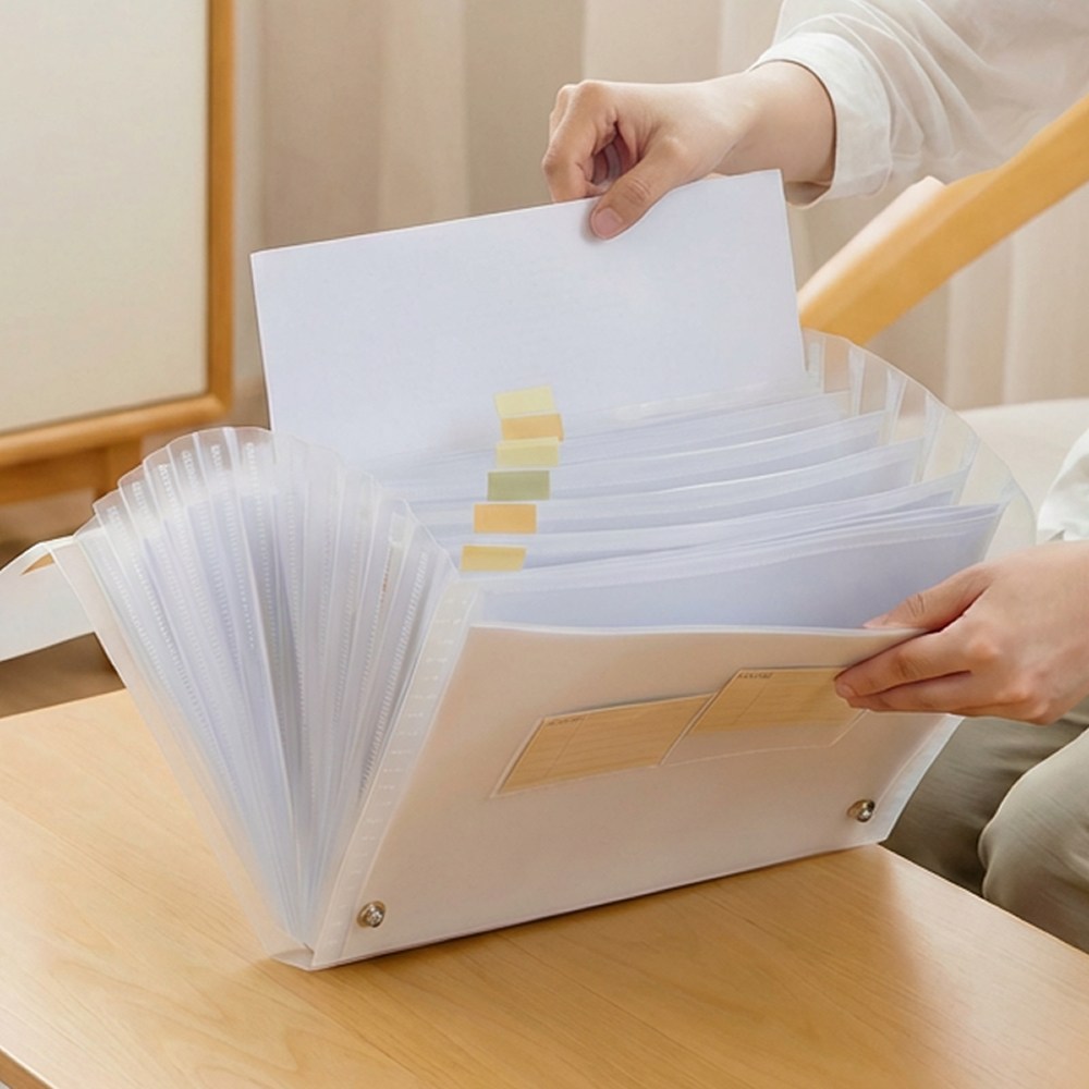 NIVORY 아코디언파일 포켓 도큐먼트 (13분류) 수납 보관함, 샌드, 1개 15,000원