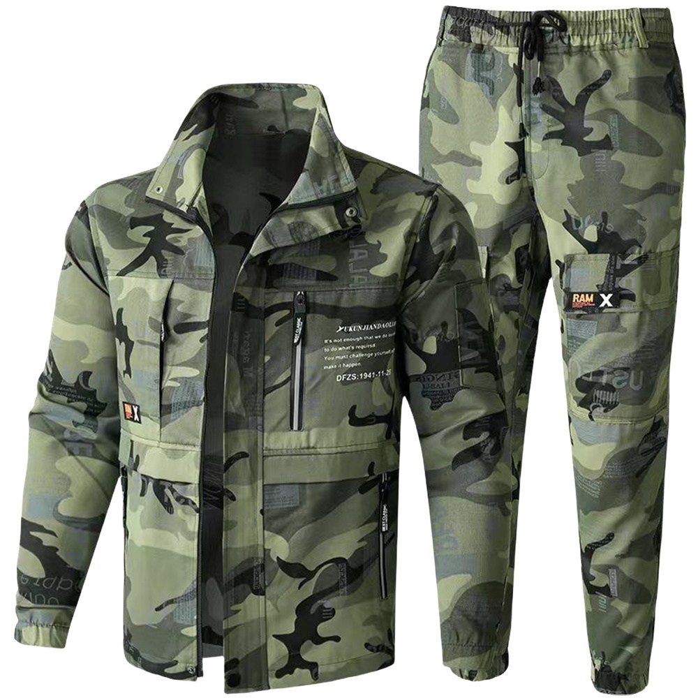 ROYALBELLE 남성 카모 상하복세트 자켓/카고팬츠 투피스 작업복 근무복 춘추용  X31217 40,800원