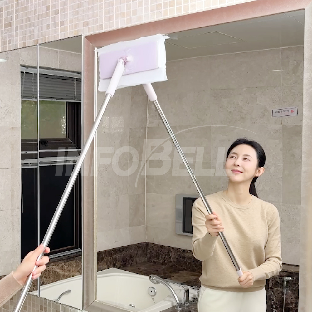 [TV홈쇼핑정품 인포벨]한방에 싹쓸어 속편한 청소기 밀대 본체 청소포 200장 톱니 특수설계 360도 회전 26,910원