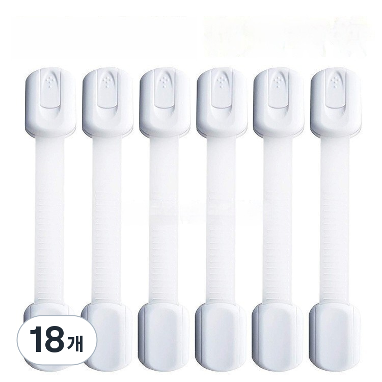 소소무역 안전잠금장치 서랍 잠금락, 화이트, 18개 20,370원