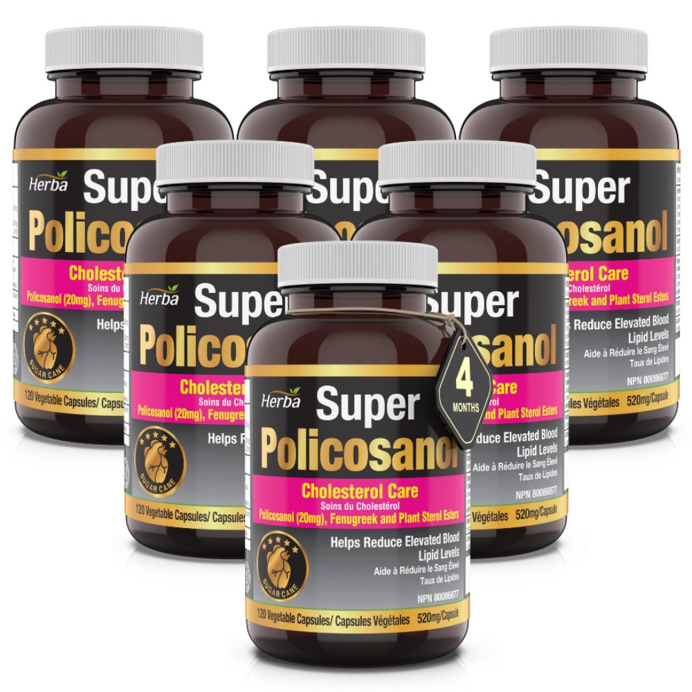 폴리코사놀 20mg 120식물성캡슐 옥타코사놀 62.56%함유 슈퍼 Policosanol 허바 캐나다, 6개, 120정 175,000원