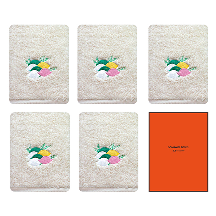 송월타월 명절놀이 세면타올 160g 40수 면사 5p + 케이스 세트 33,050원