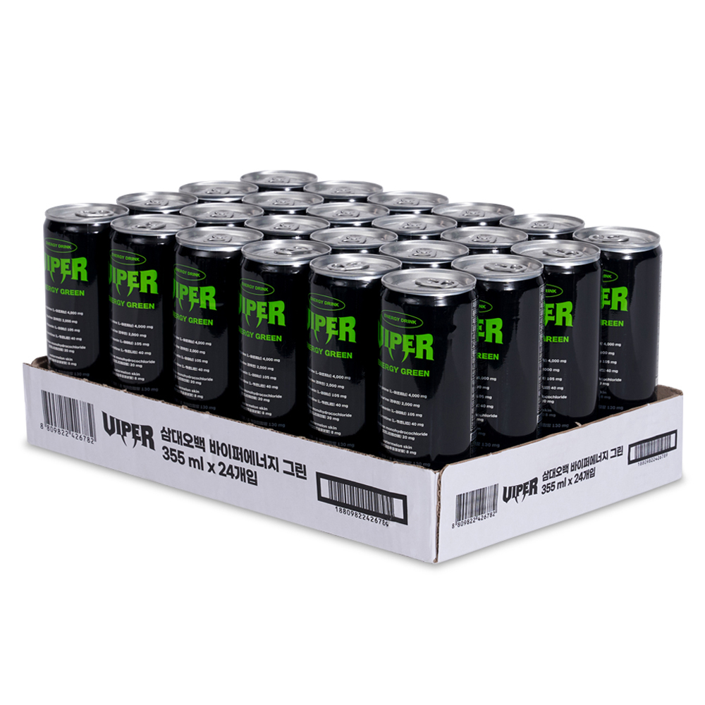 삼대오백 바이퍼 에너지 그린 제로음료, 355ml, 24개 29,900원
