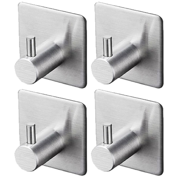 뽀마 스텐리스 강력 다용도 접착식 걸이 1구, 단일색상, 4개 8,000원