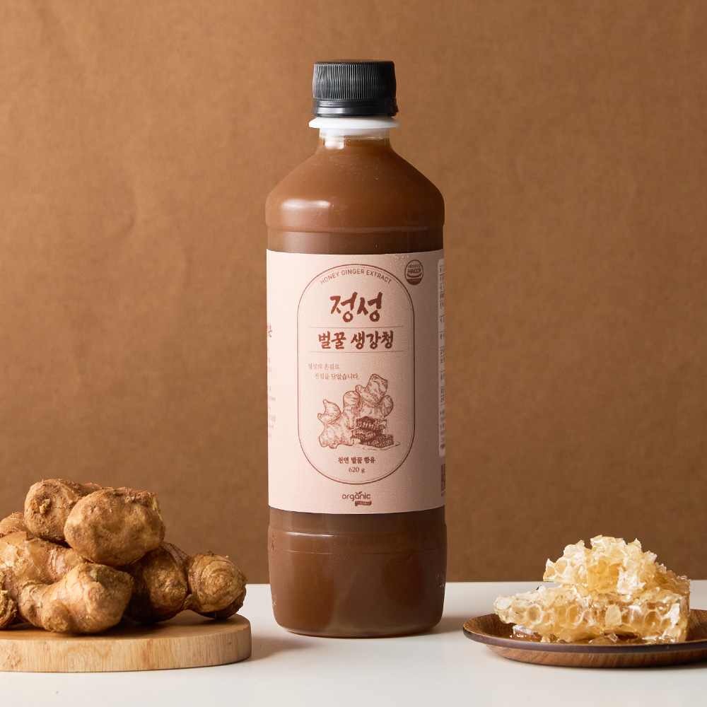 물 한방울 안들어간 진짜 국내산 100% 안동 생강 천연벌꿀 정성 생강청 원액 생강차, 620g, 1개, 1개입 18,900원