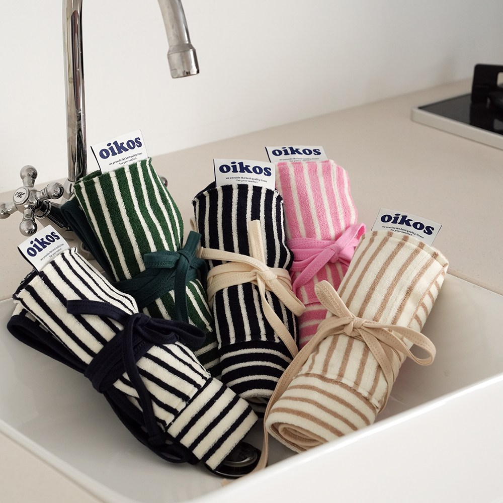 오이코스 남녀공용 스트라이프 허리 앞치마 포켓 미니 반앞치마 바리스타 5컬러 테리원단, 1개, 네이비, 현재가 28,900원