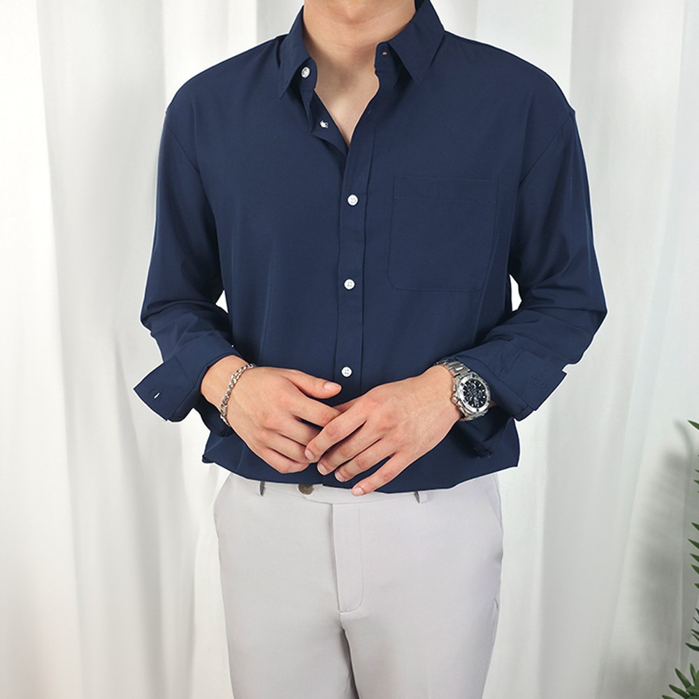 더핏 남성용 구김없는 링클프리 오버핏 긴팔 셔츠 22,900원