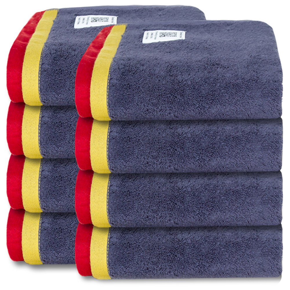 크로커다일 오코텍스 인증을 받은 워너비 호텔수건 200g 코마사 40수, 네이비, 8세트 60,800원