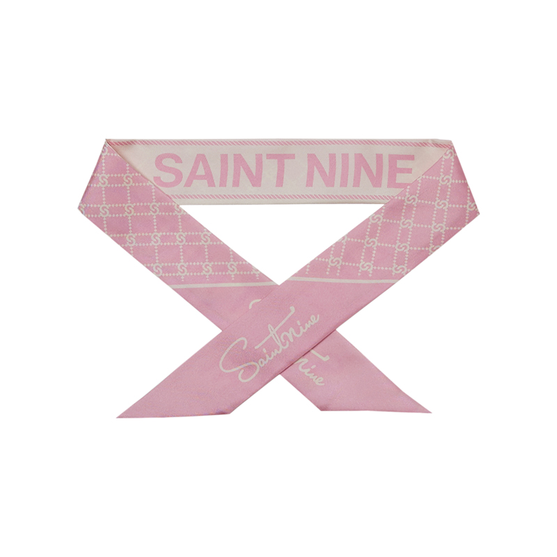 [세인트나인] 여성 세인트나인 로고 자카드 스카프 PINK 32,300원