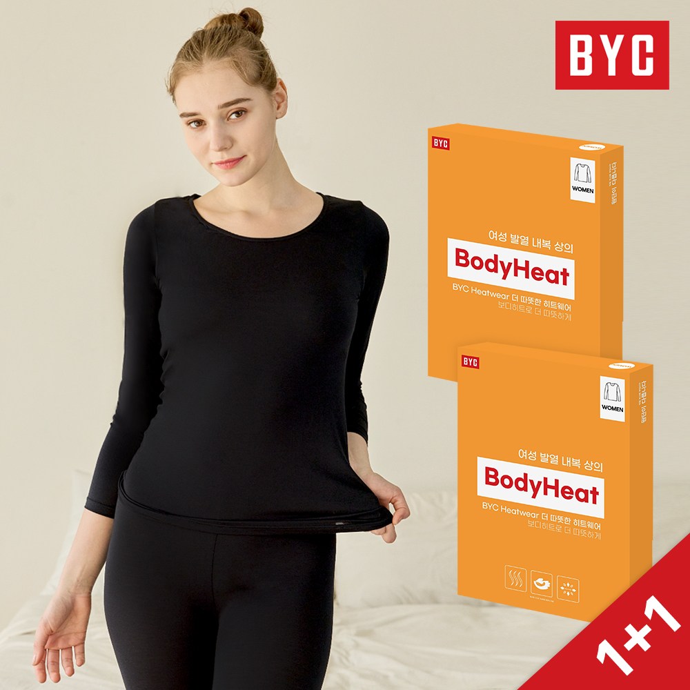 1+1] BYC 여성 보디히트 발열 내복 상의 히트텍 25,500원