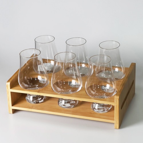 글렌캐런 글라스 전용 대나무 트레이 6구 위스키잔 위스키용품 바 악세서리 시음용품, 1개 19,800원