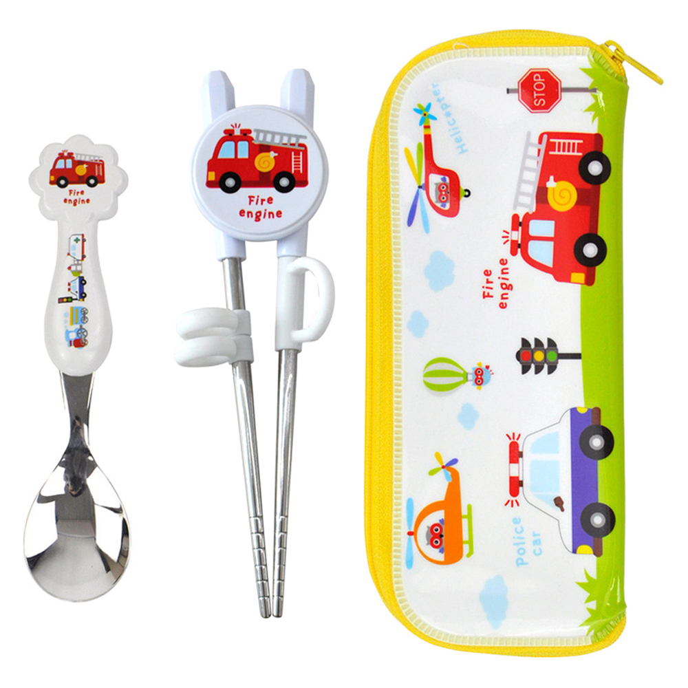 키친유 부릉부릉 수저세트, 혼합색상, 스푼 + 교정용젓가락 + 케이스, 1세트 10,500원