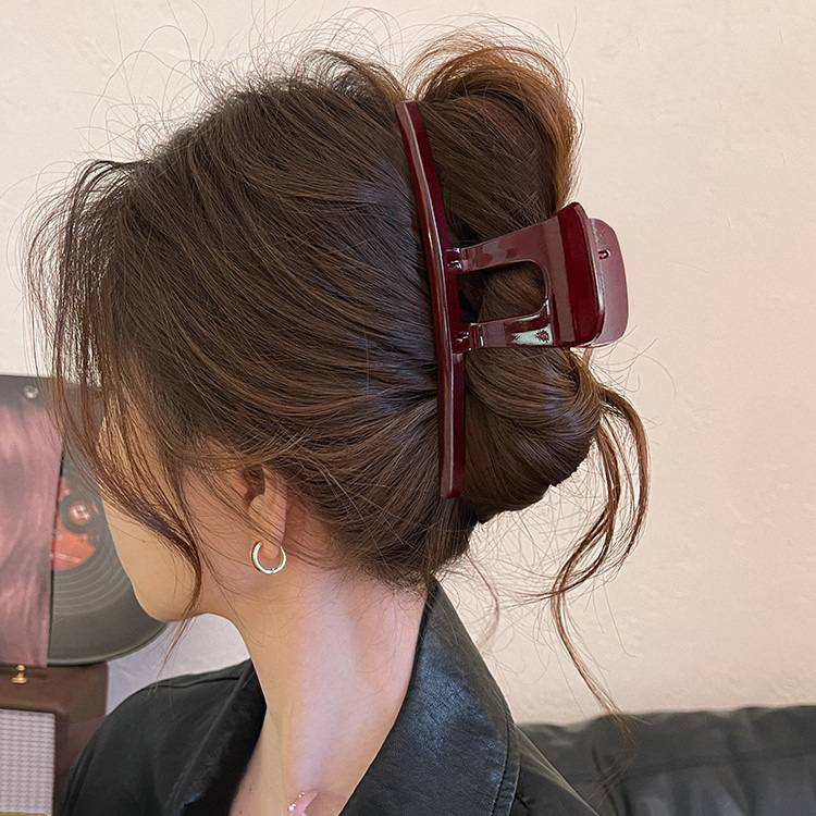핸운복쭈 레드 유광 대형 클립 올림머리 헤어 상어 집게핀 핀 9,900원