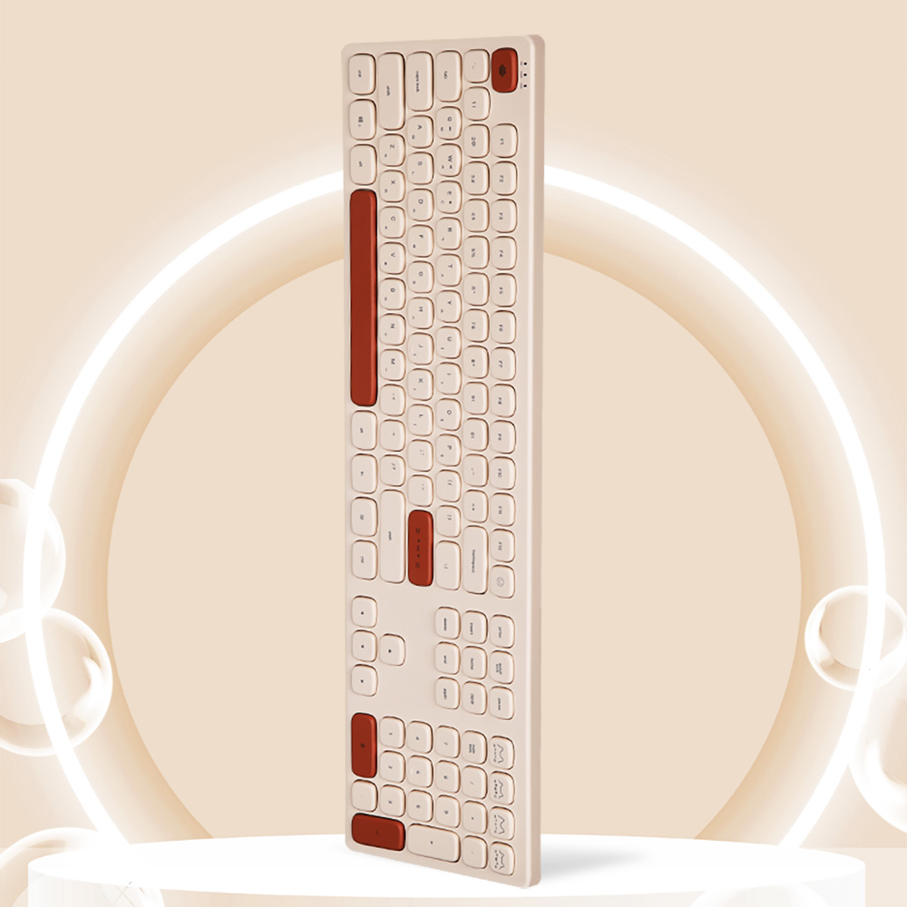 몬스타 가츠 고양이 보글보글 차세대 멤브레인 인체공학 키보드 사무용, 제조사축, X108 슬림, 오트밀아몬드 17,750원