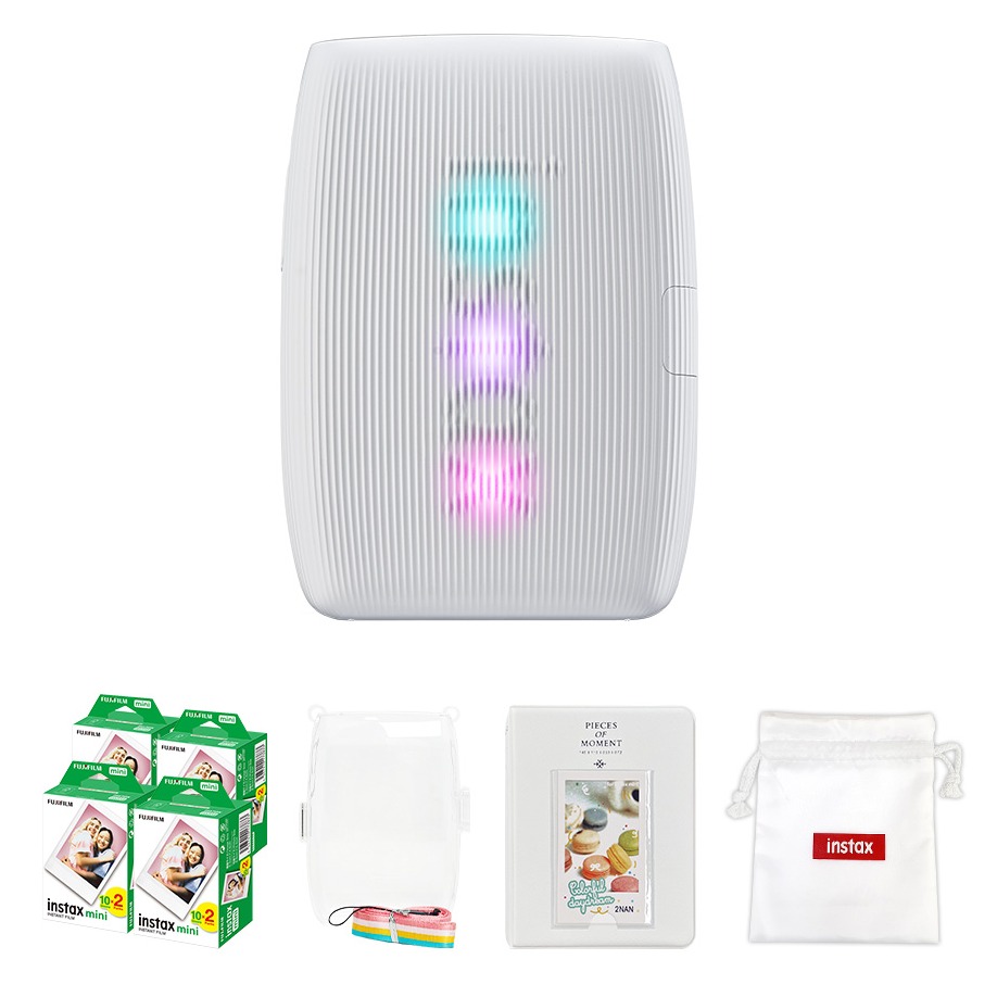 인스탁스 mini Link 3 포토프린터 클레이 화이트 + 투명 케이스 + 필름 80p + 마카롱 2단 앨범 랜덤발송 + 로고 파우치 랜덤발송 세트 268,200원