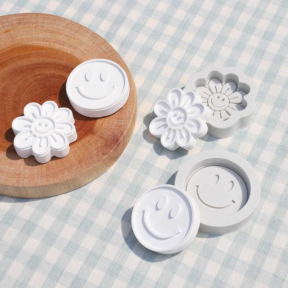 석고방향제 만들기 1인용 키트 데이지꽃 스마일 몰드 단체 수업용 솜씨키트 15,000원