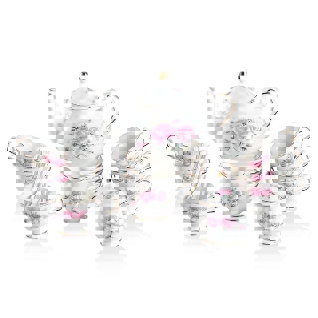 도자기 티 세트/명품 찻잔세트/ 스웨자르 도자기 티 세트, 빈티지 브리티 (Color-Pink Flower) 136,300원