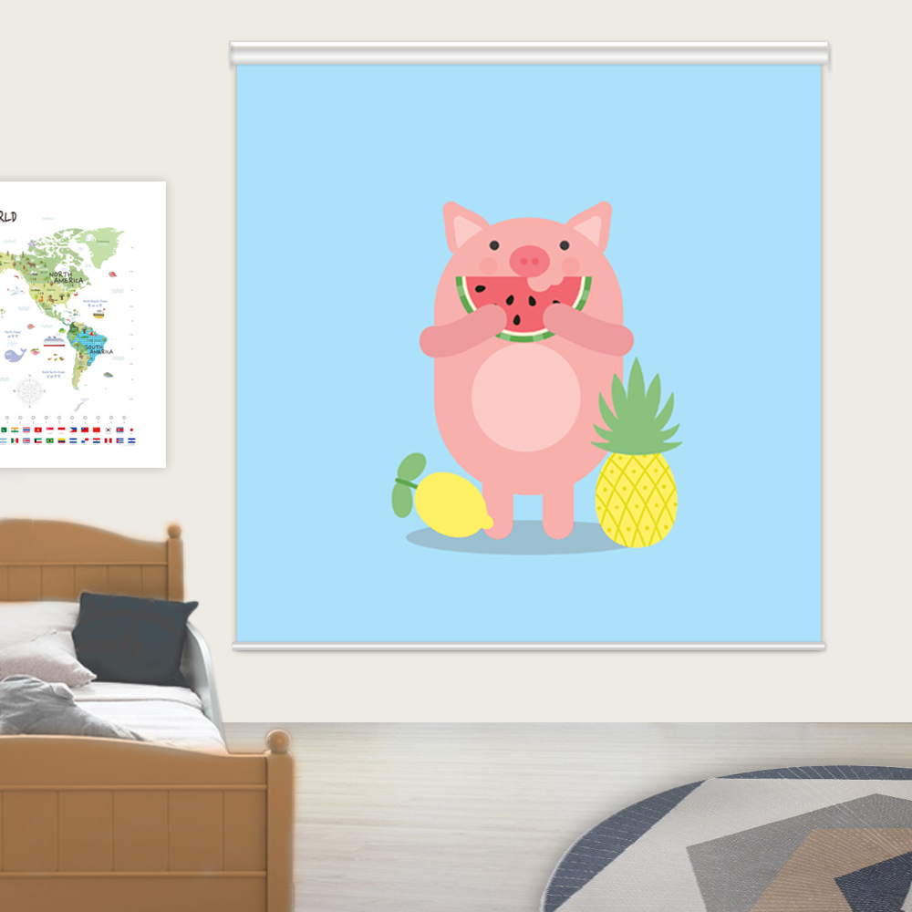 [아르테홈] 실사 암막롤스크린 (캐릭터2 돼지) 63,800원